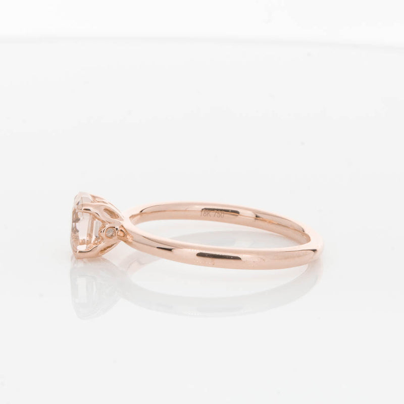 18ct Rose Gold Morganite Mini Octavia Ring-Ring-Walker & Hall