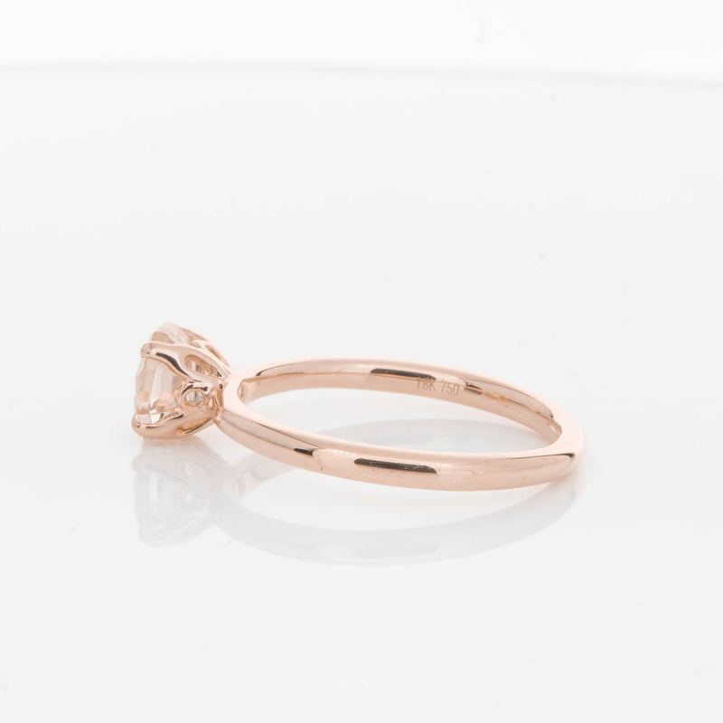 18ct Rose Gold Morganite Mini Octavia Ring-Ring-Walker & Hall