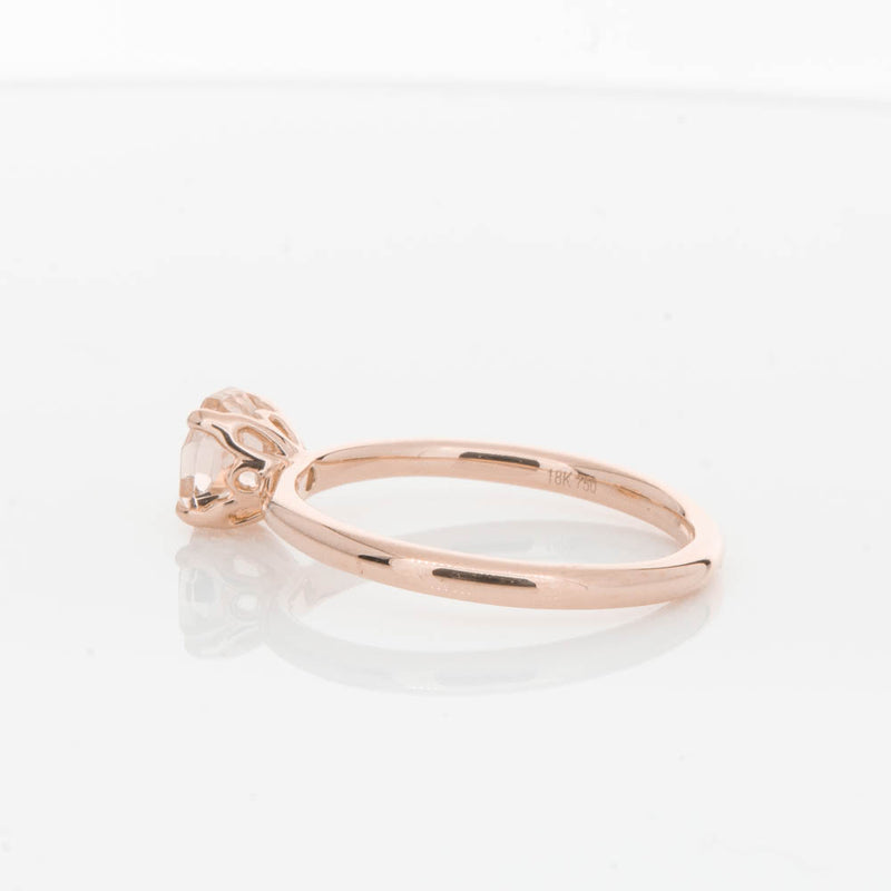 18ct Rose Gold Morganite Mini Octavia Ring-Ring-Walker & Hall