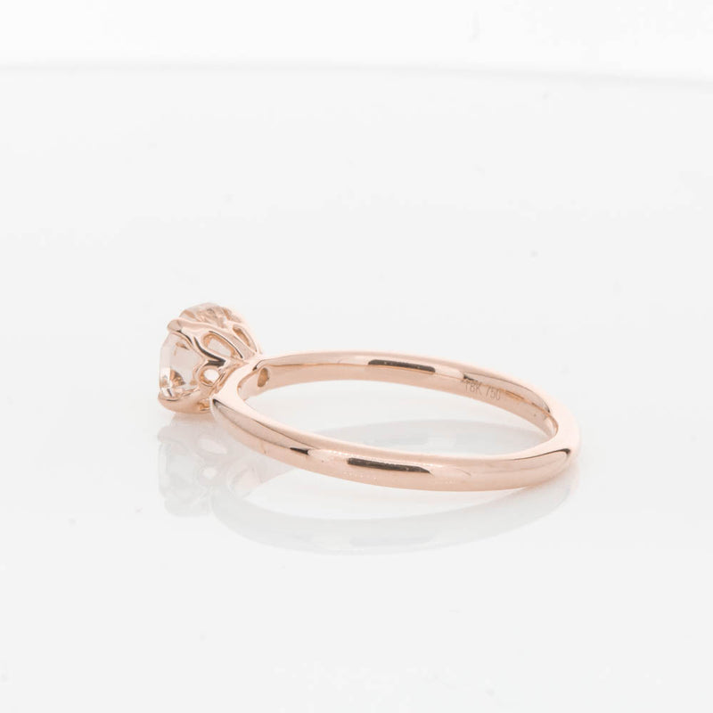 18ct Rose Gold Morganite Mini Octavia Ring-Ring-Walker & Hall