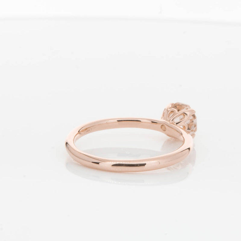 18ct Rose Gold Morganite Mini Octavia Ring-Ring-Walker & Hall