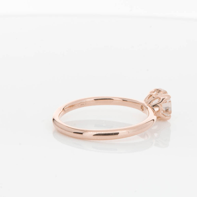 18ct Rose Gold Morganite Mini Octavia Ring-Ring-Walker & Hall