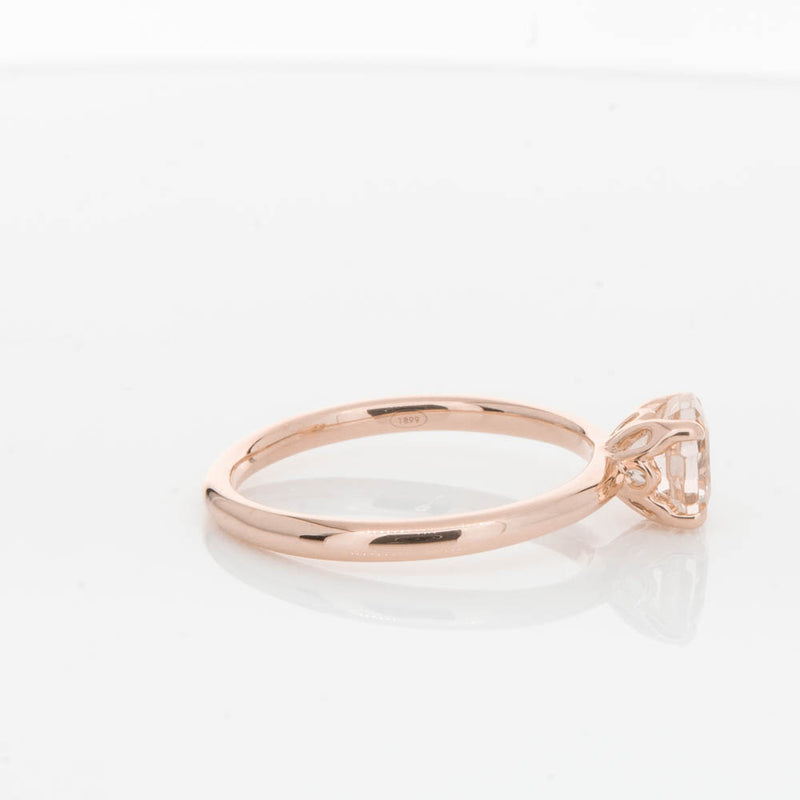 18ct Rose Gold Morganite Mini Octavia Ring-Ring-Walker & Hall