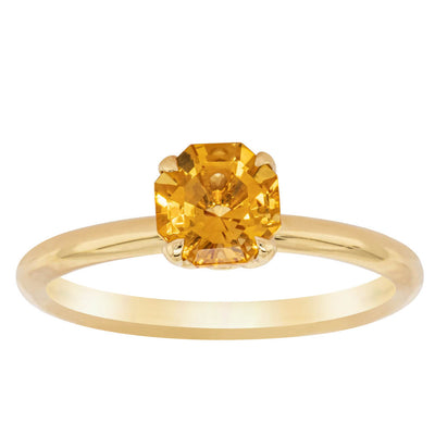 18ct Yellow Gold Citrine Mini Octavia Ring-Ring-Walker & Hall