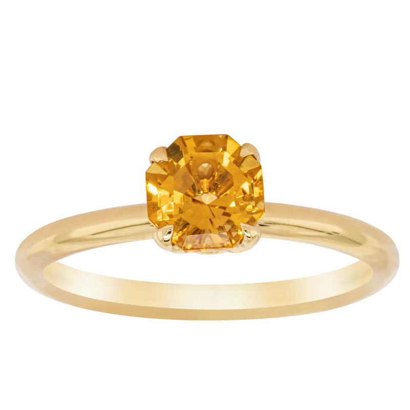 18ct Yellow Gold Citrine Mini Octavia Ring-Ring-Walker & Hall