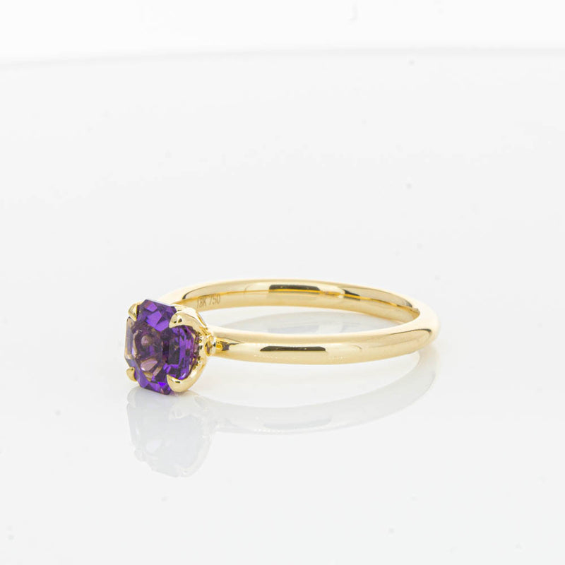 18ct Yellow Gold Amethyst Mini Octavia Ring-Ring-Walker & Hall