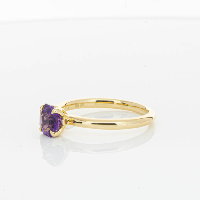 18ct Yellow Gold Amethyst Mini Octavia Ring-Ring-Walker & Hall
