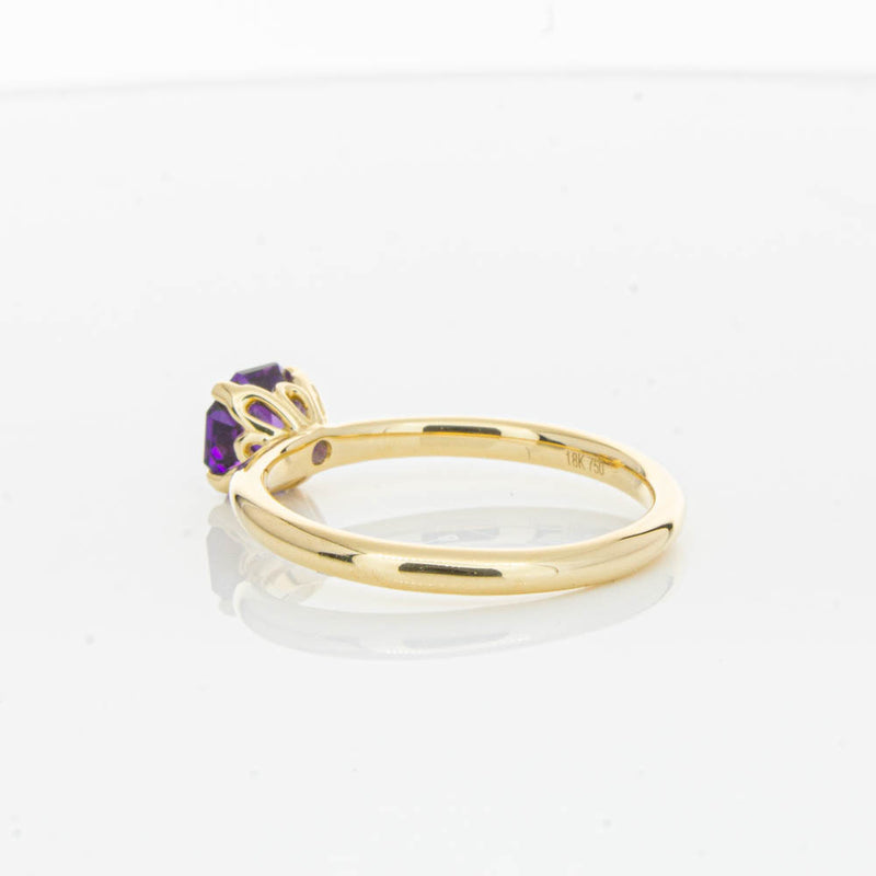 18ct Yellow Gold Amethyst Mini Octavia Ring-Ring-Walker & Hall