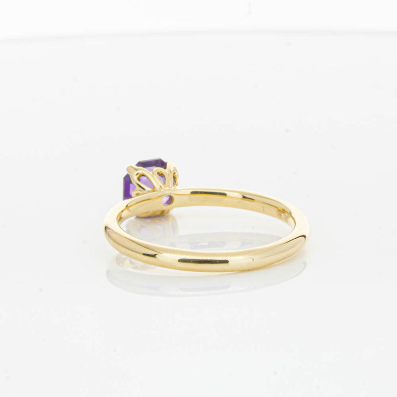 18ct Yellow Gold Amethyst Mini Octavia Ring-Ring-Walker & Hall