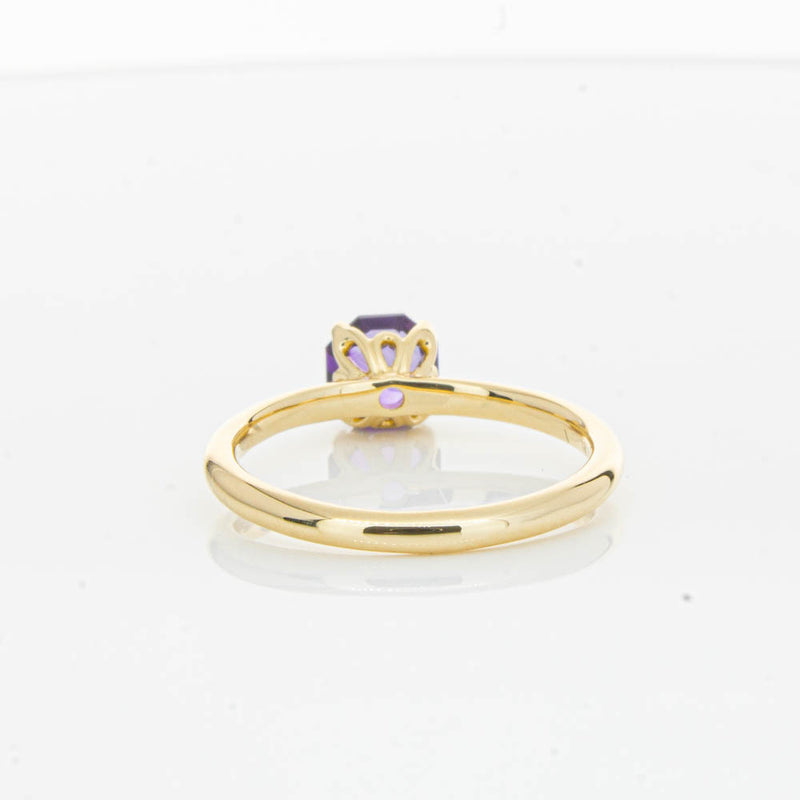 18ct Yellow Gold Amethyst Mini Octavia Ring-Ring-Walker & Hall