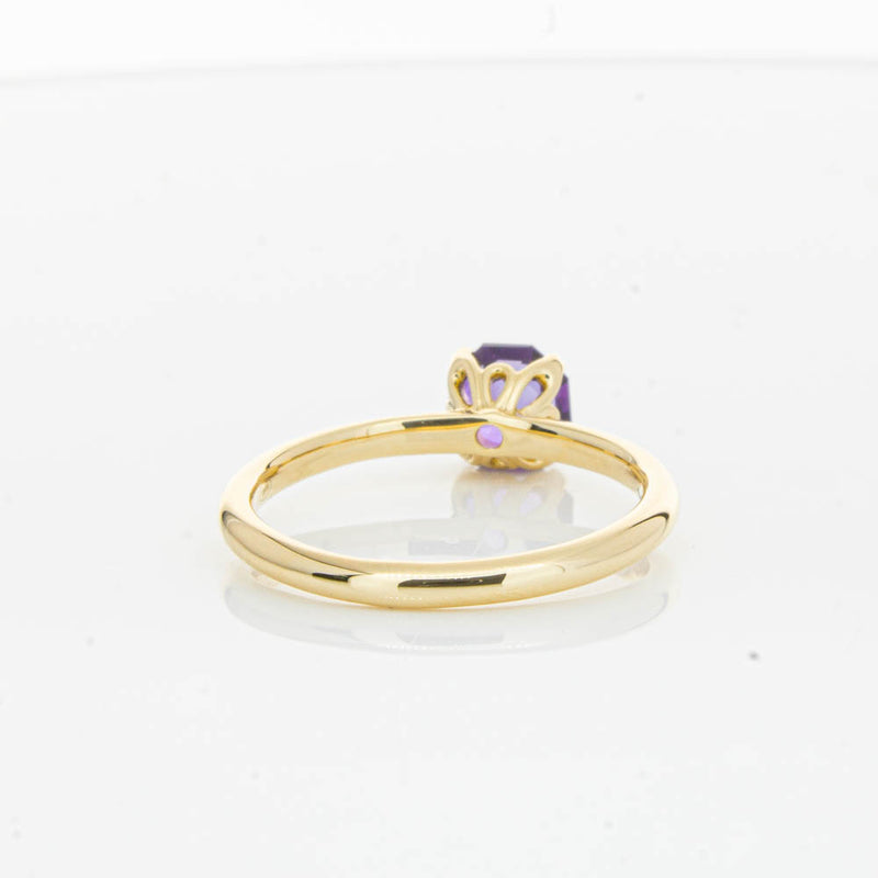 18ct Yellow Gold Amethyst Mini Octavia Ring-Ring-Walker & Hall