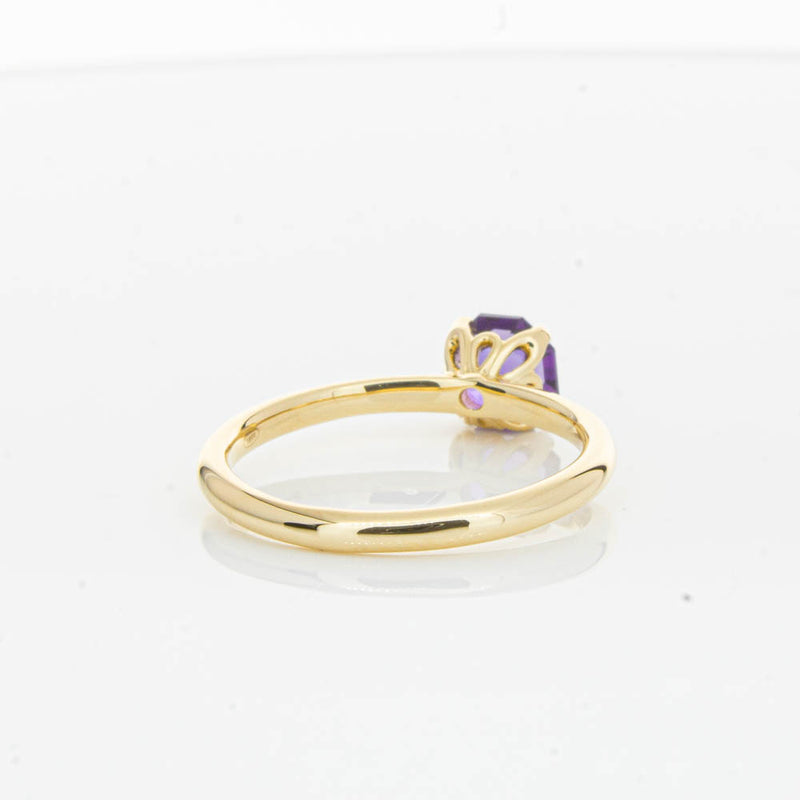 18ct Yellow Gold Amethyst Mini Octavia Ring-Ring-Walker & Hall