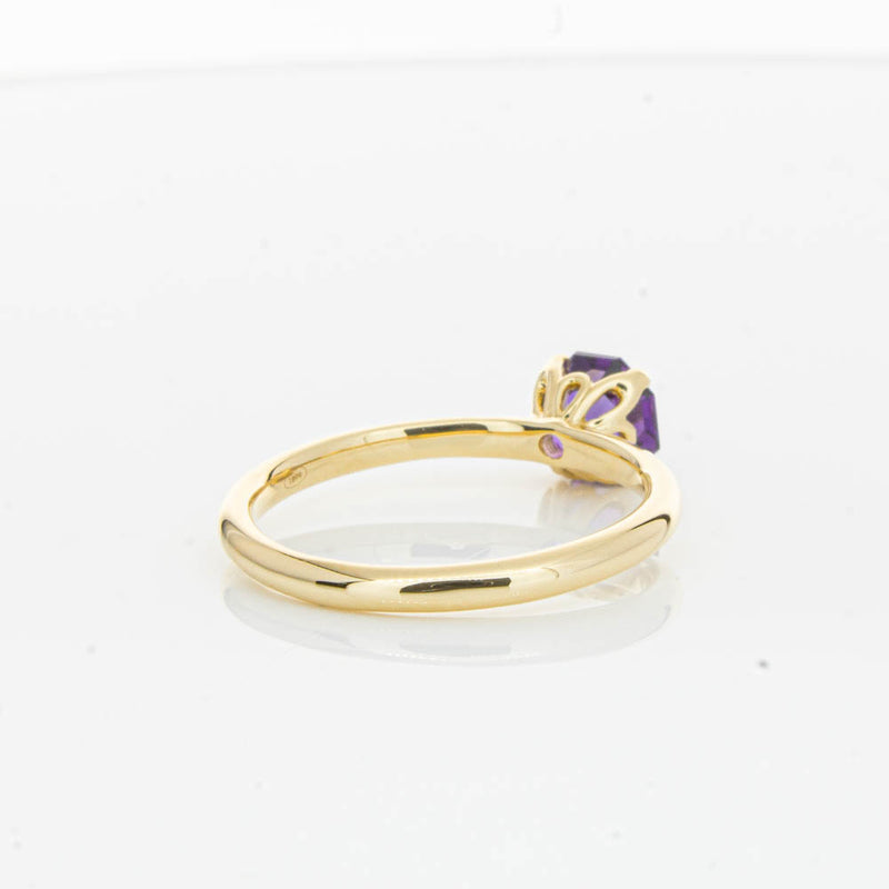 18ct Yellow Gold Amethyst Mini Octavia Ring-Ring-Walker & Hall