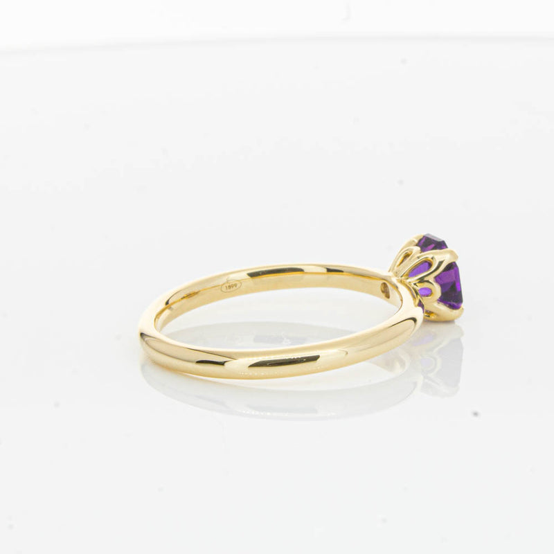 18ct Yellow Gold Amethyst Mini Octavia Ring-Ring-Walker & Hall