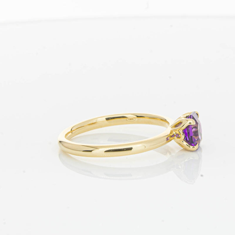 18ct Yellow Gold Amethyst Mini Octavia Ring-Ring-Walker & Hall