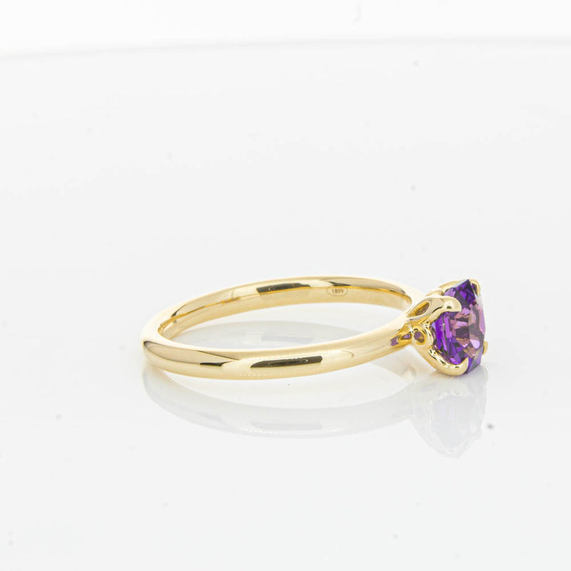 18ct Yellow Gold Amethyst Mini Octavia Ring-Ring-Walker & Hall