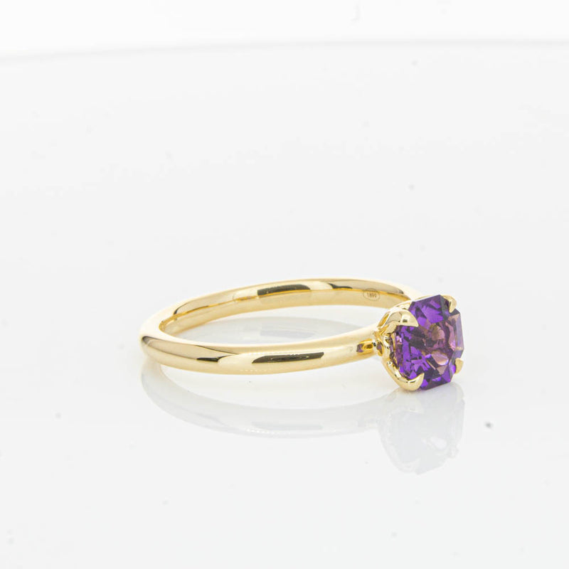 18ct Yellow Gold Amethyst Mini Octavia Ring-Ring-Walker & Hall