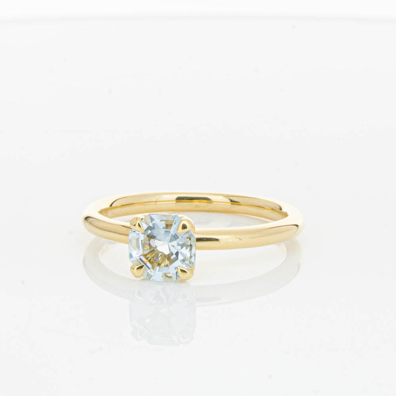 18ct Yellow Gold Aquamarine Mini Octavia Ring-Ring-Walker & Hall
