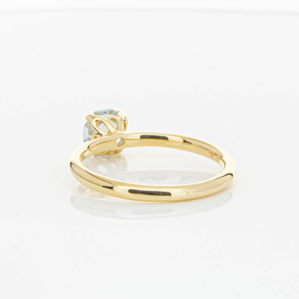 18ct Yellow Gold Aquamarine Mini Octavia Ring-Ring-Walker & Hall