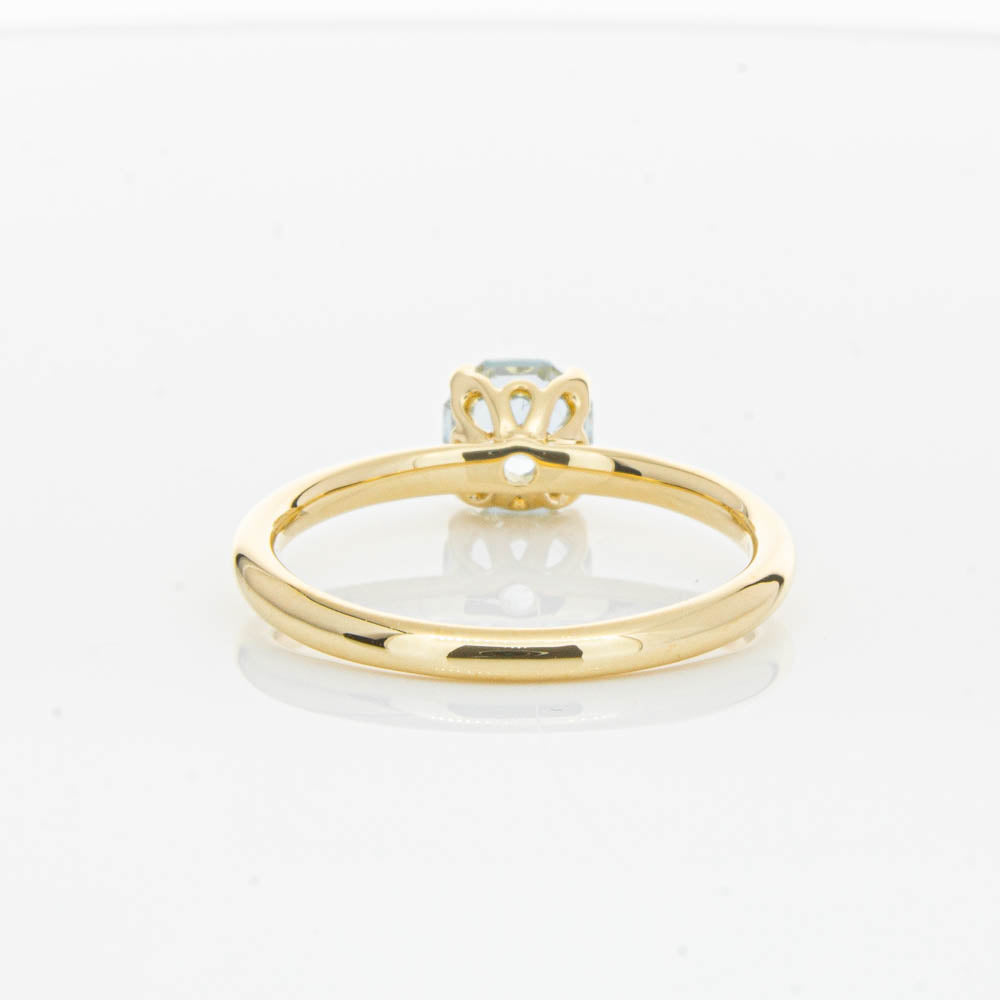 18ct Yellow Gold Aquamarine Mini Octavia Ring-Ring-Walker & Hall