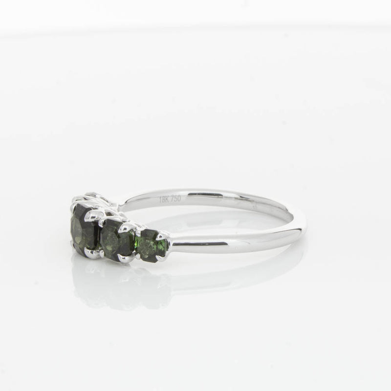 18ct White Gold Five Stone Tourmaline Octavia Ring-Ring-Walker & Hall