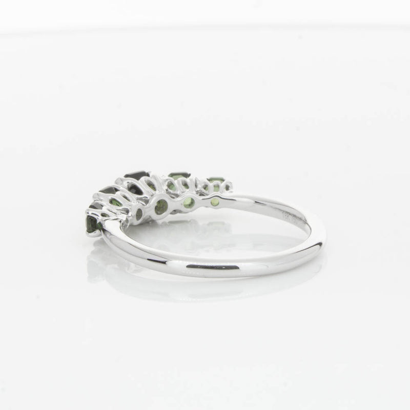 18ct White Gold Five Stone Tourmaline Octavia Ring-Ring-Walker & Hall