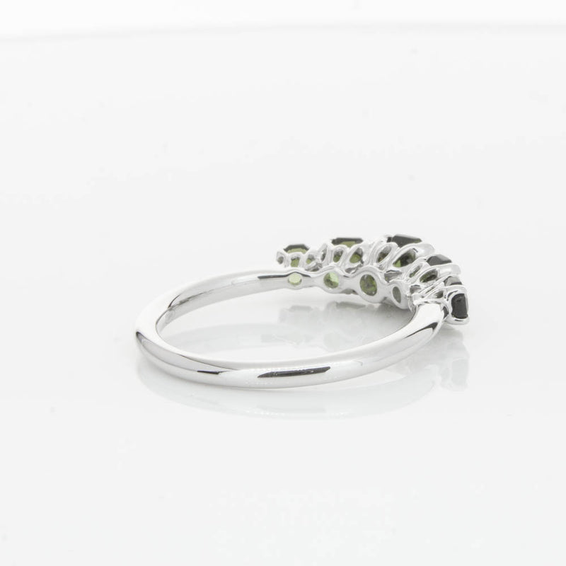 18ct White Gold Five Stone Tourmaline Octavia Ring-Ring-Walker & Hall