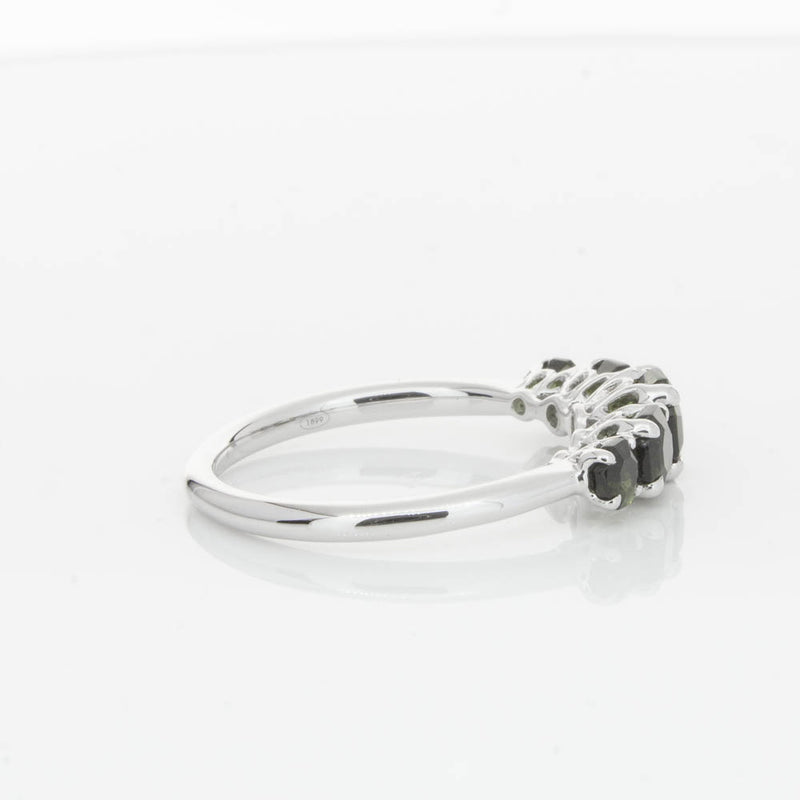 18ct White Gold Five Stone Tourmaline Octavia Ring-Ring-Walker & Hall