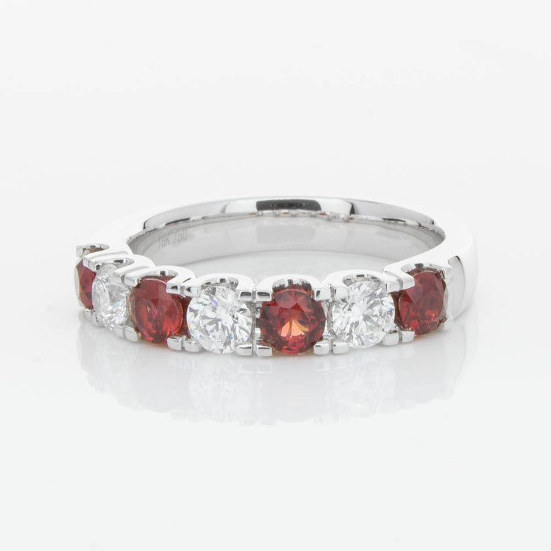 18ct White Gold .79ct Ruby & Diamond Rialto Ring-Ring-Walker & Hall