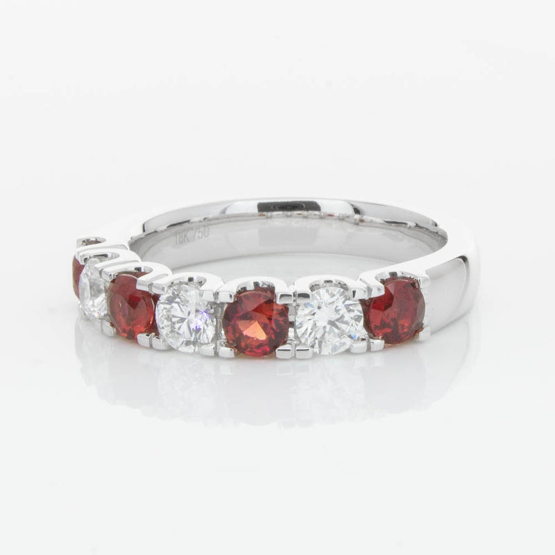 18ct White Gold .79ct Ruby & Diamond Rialto Ring-Ring-Walker & Hall