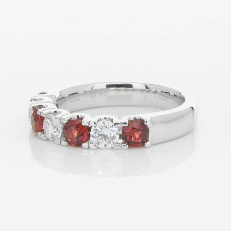 18ct White Gold .79ct Ruby & Diamond Rialto Ring-Ring-Walker & Hall