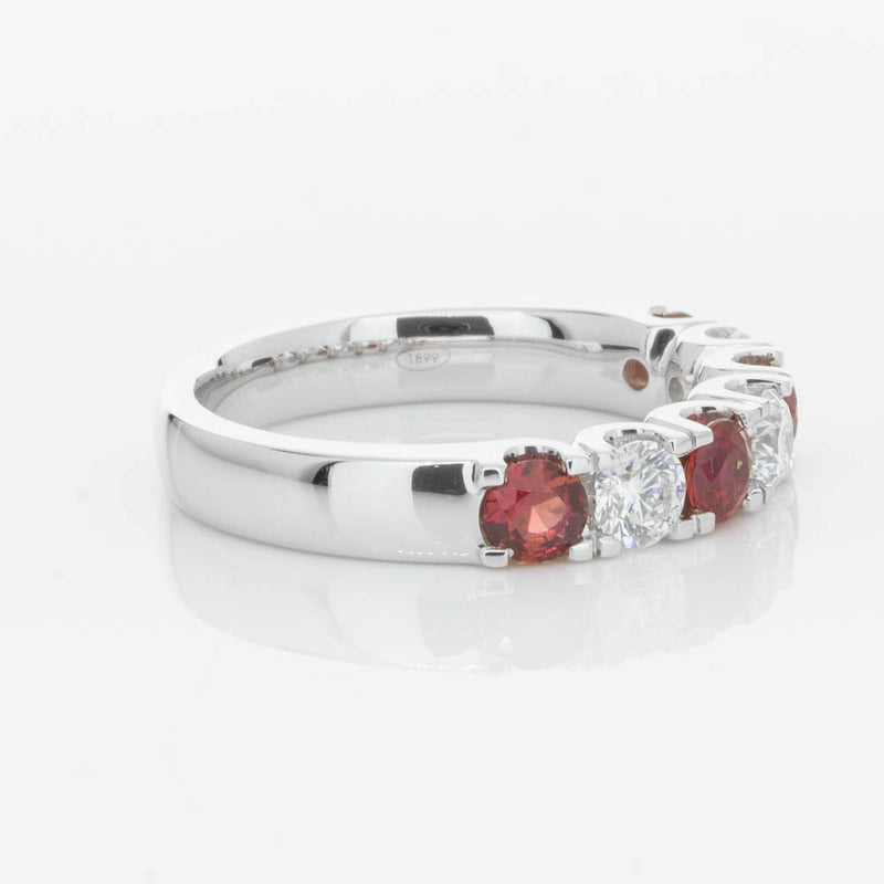 18ct White Gold .79ct Ruby & Diamond Rialto Ring-Ring-Walker & Hall