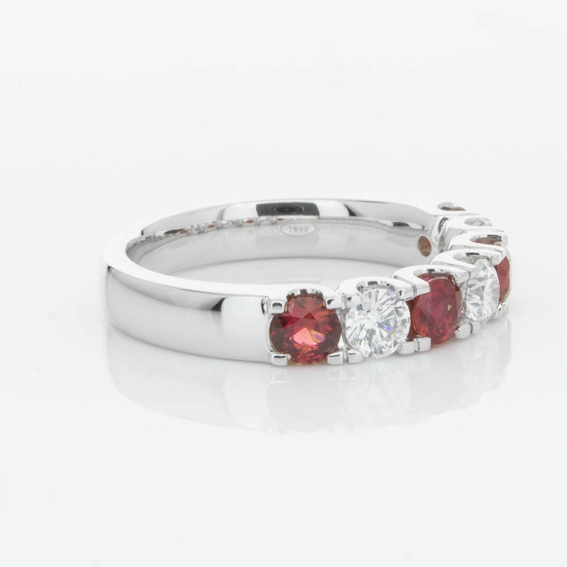 18ct White Gold .79ct Ruby & Diamond Rialto Ring-Ring-Walker & Hall