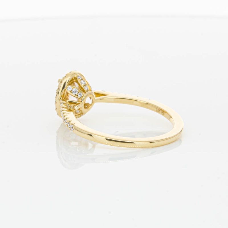 18ct Yellow Gold .68ct Morganite & Diamond Mini Sierra Ring-Ring-Walker & Hall