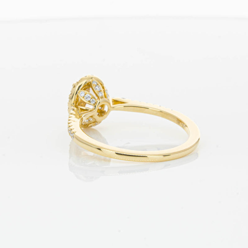 18ct Yellow Gold .68ct Morganite & Diamond Mini Sierra Ring-Ring-Walker & Hall