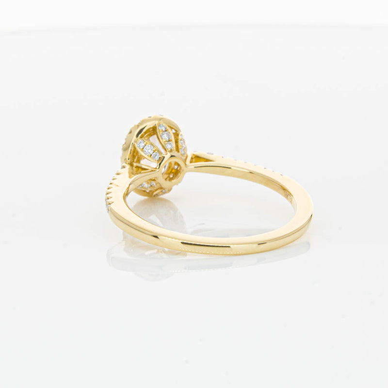 18ct Yellow Gold .68ct Morganite & Diamond Mini Sierra Ring-Ring-Walker & Hall