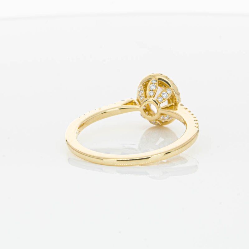 18ct Yellow Gold .68ct Morganite & Diamond Mini Sierra Ring-Ring-Walker & Hall