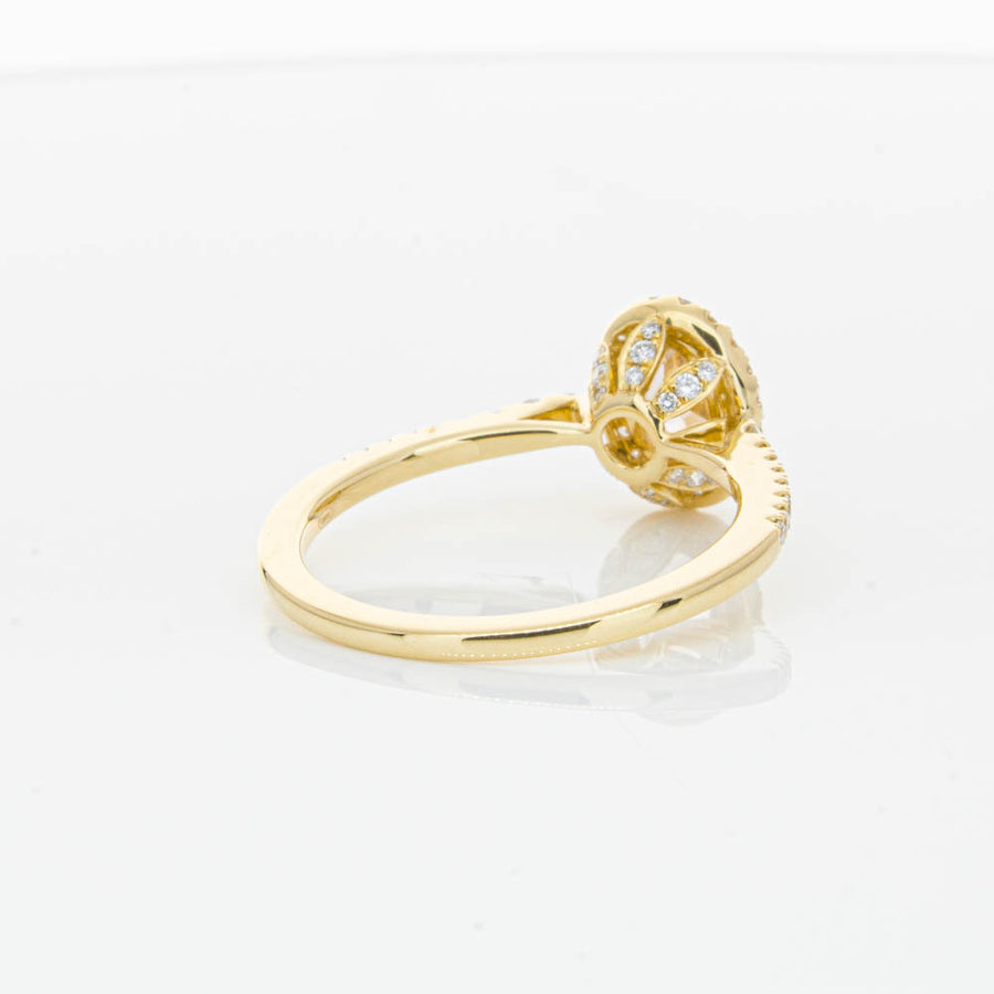 18ct Yellow Gold .68ct Morganite & Diamond Mini Sierra Ring-Ring-Walker & Hall