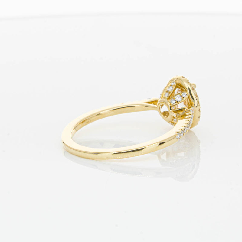 18ct Yellow Gold .68ct Morganite & Diamond Mini Sierra Ring-Ring-Walker & Hall