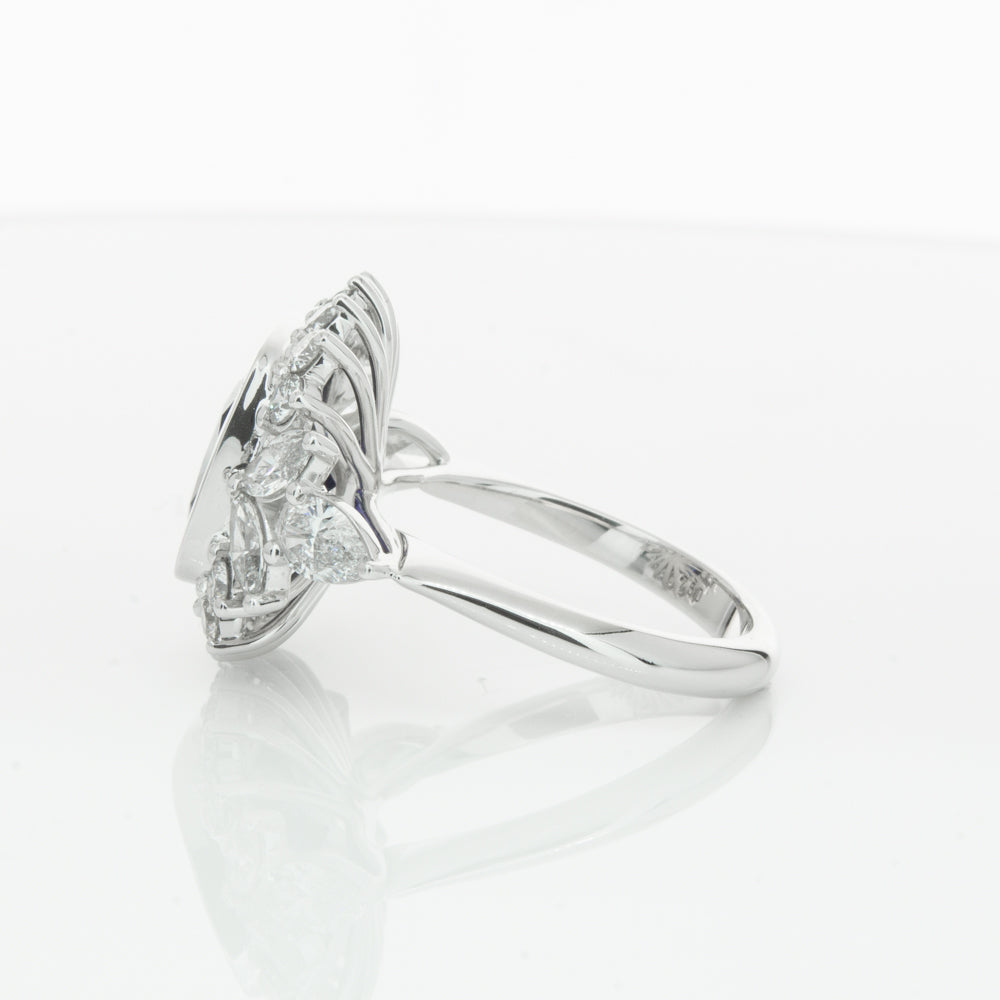 18ct White Gold Sapphire & Diamond Ring-Ring-Walker & Hall
