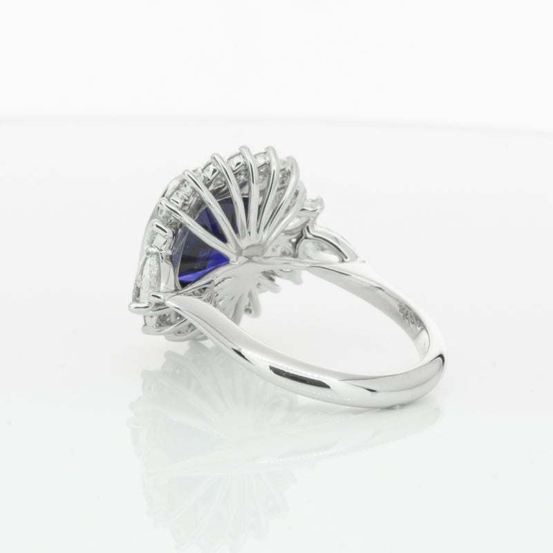 18ct White Gold Sapphire & Diamond Ring-Ring-Walker & Hall