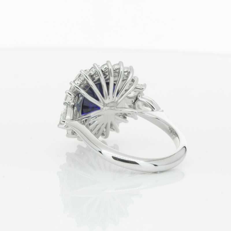 18ct White Gold Sapphire & Diamond Ring-Ring-Walker & Hall