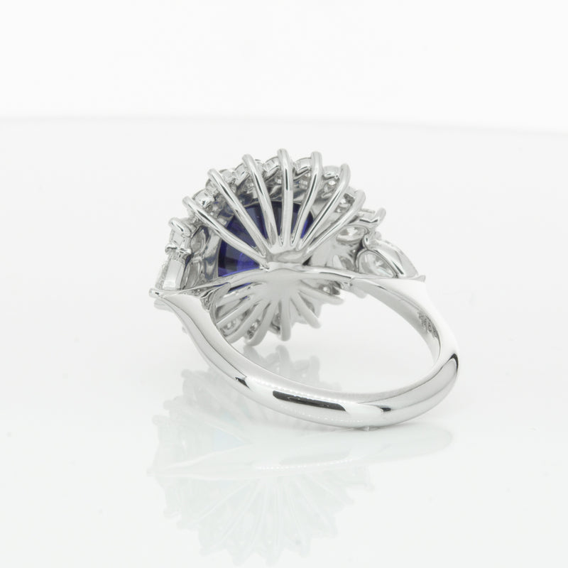 18ct White Gold Sapphire & Diamond Ring-Ring-Walker & Hall