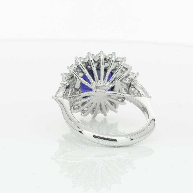 18ct White Gold Sapphire & Diamond Ring-Ring-Walker & Hall