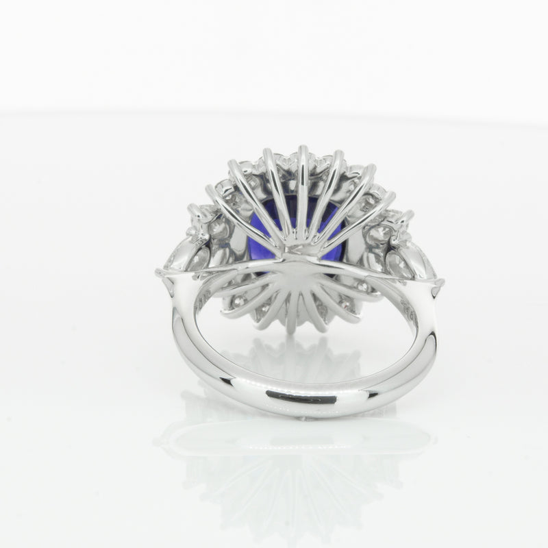 18ct White Gold Sapphire & Diamond Ring-Ring-Walker & Hall