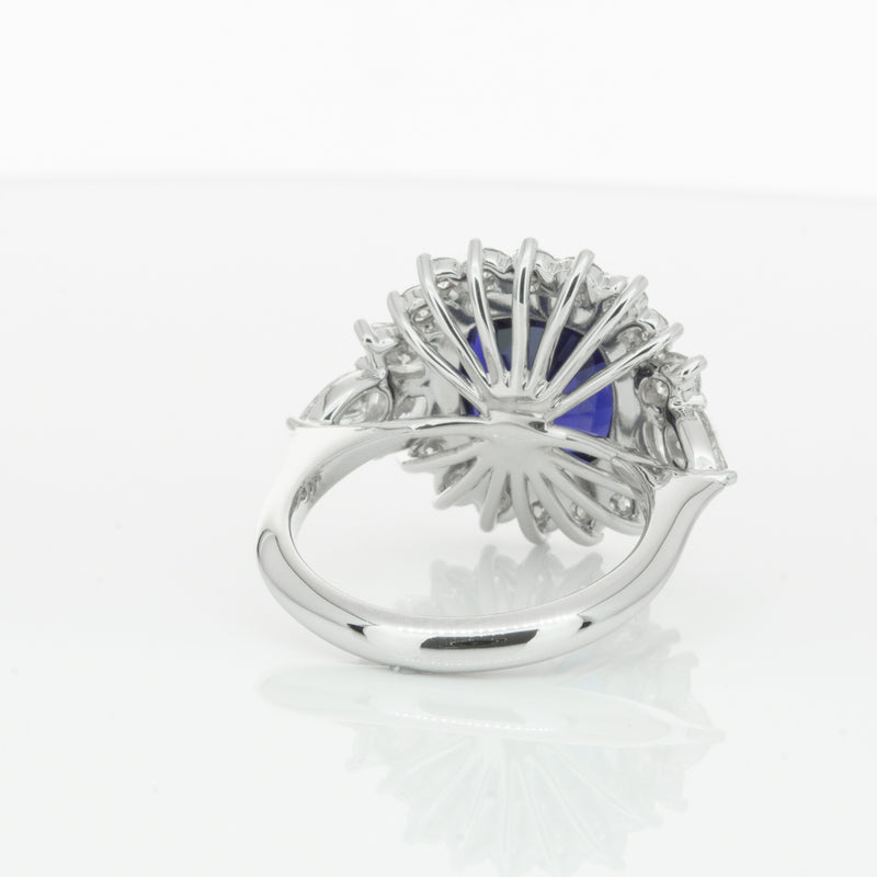 18ct White Gold Sapphire & Diamond Ring-Ring-Walker & Hall