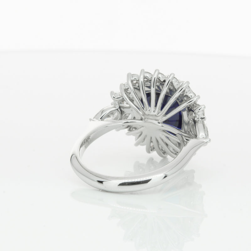 18ct White Gold Sapphire & Diamond Ring-Ring-Walker & Hall