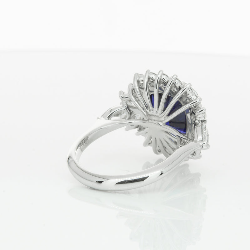 18ct White Gold Sapphire & Diamond Ring-Ring-Walker & Hall