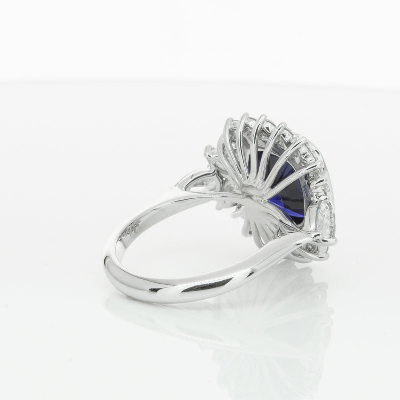 18ct White Gold Sapphire & Diamond Ring-Ring-Walker & Hall