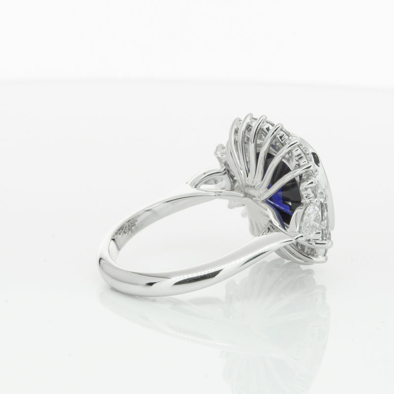 18ct White Gold Sapphire & Diamond Ring-Ring-Walker & Hall